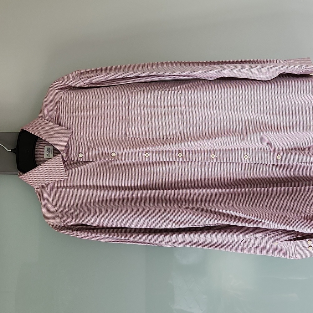 NWOT Armani Collezioni Dress Shirt Made in Italy 100% Cotton Size 41 - 16  Large